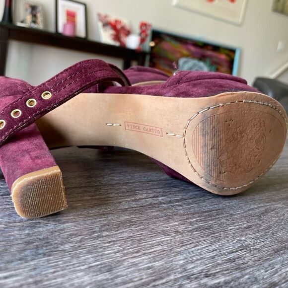 Vince Camuto Burgundy heels size 6 - Picture 4 of 6